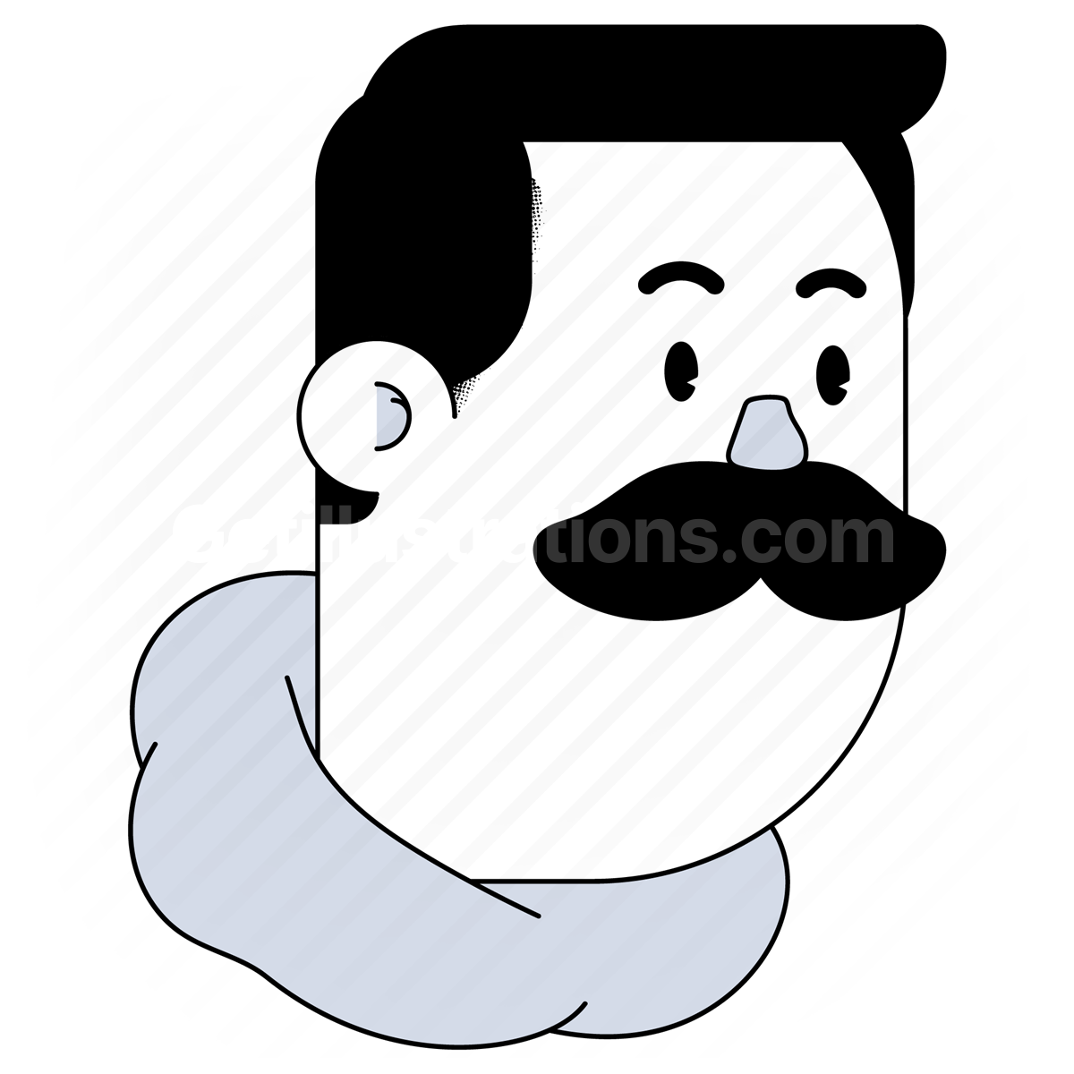 moustache, man, people, person, account, avatar, avatars, gentleman